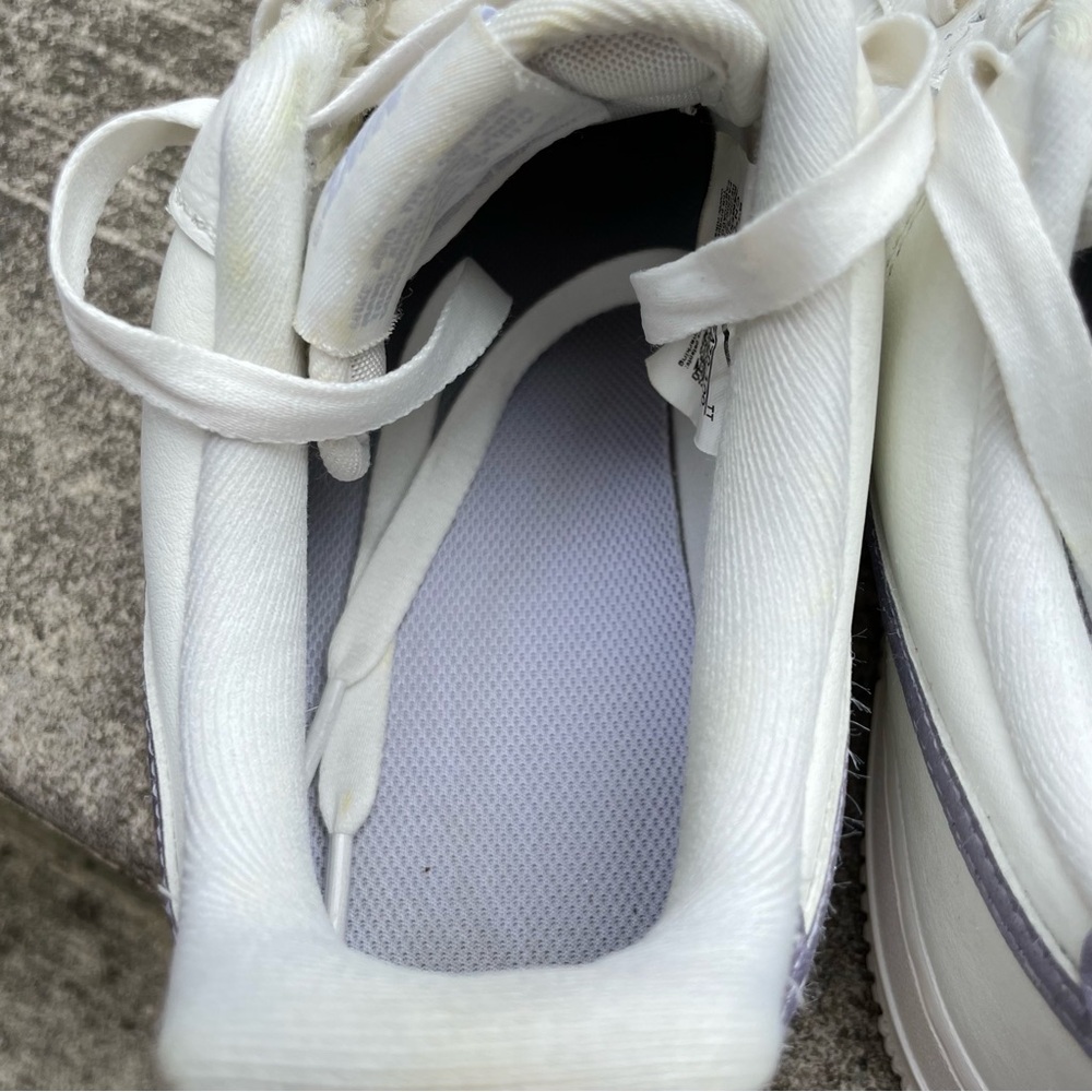 Nike Air Force 1 Sneakers White and Purple Women’s Size US 8 EUR 39 (25 … - Picture 7 of 9